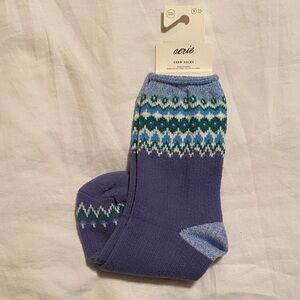 Aerie Multicolor Patterned Crew Socks